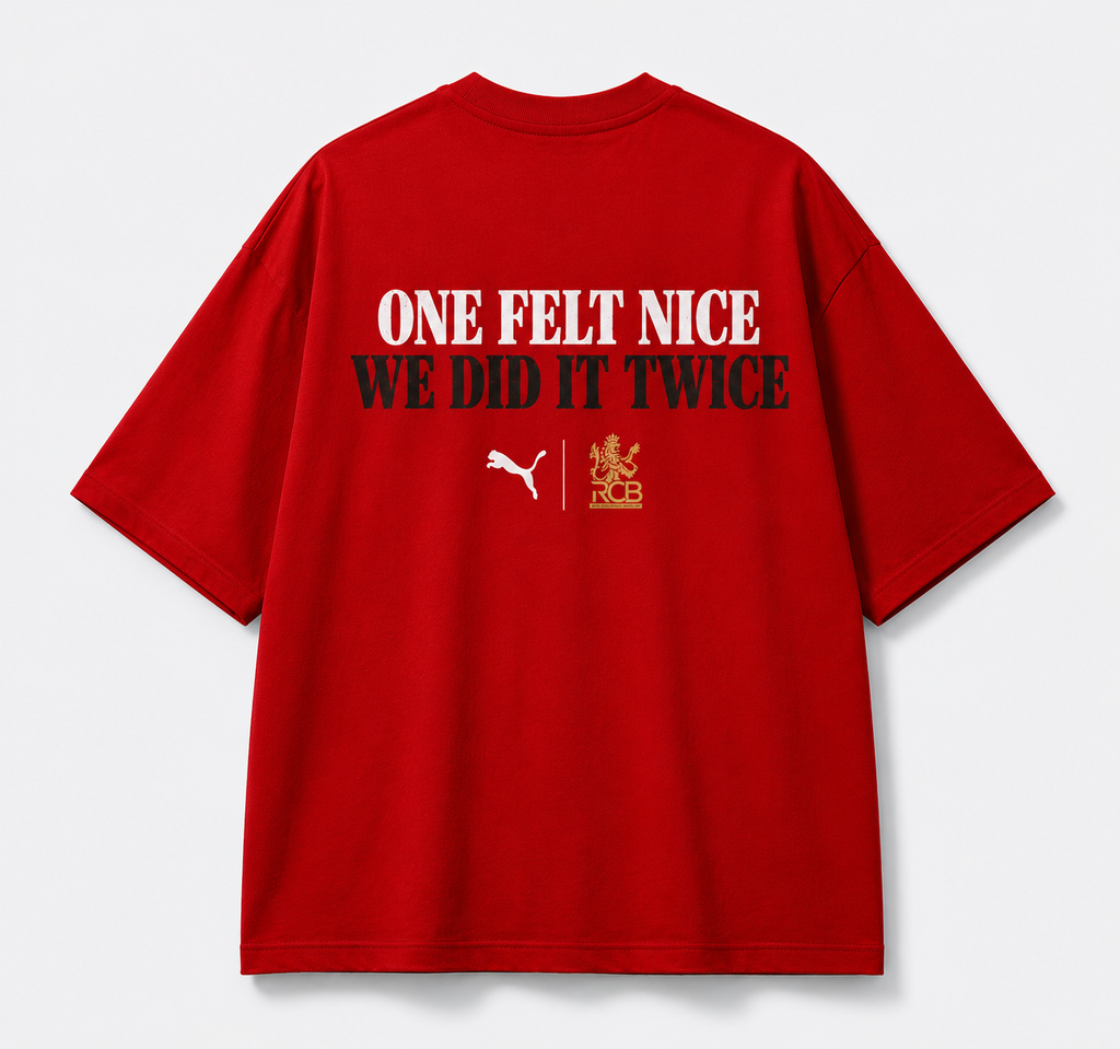 RCB Back-to-Back Champions Oversized Tee
