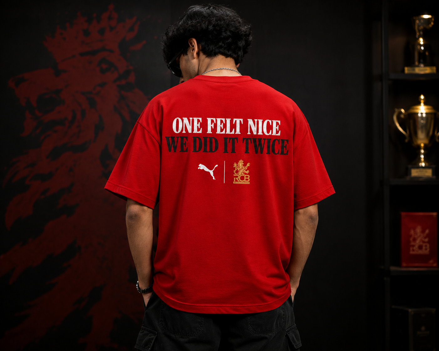 RCB Back-to-Back Champions Oversized Tee