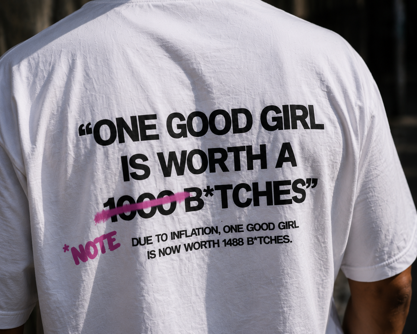 Inflation Tee – White Oversized Streetwear T-Shirt