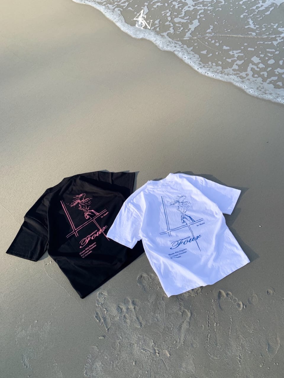 4SN Roses Front Print Tee