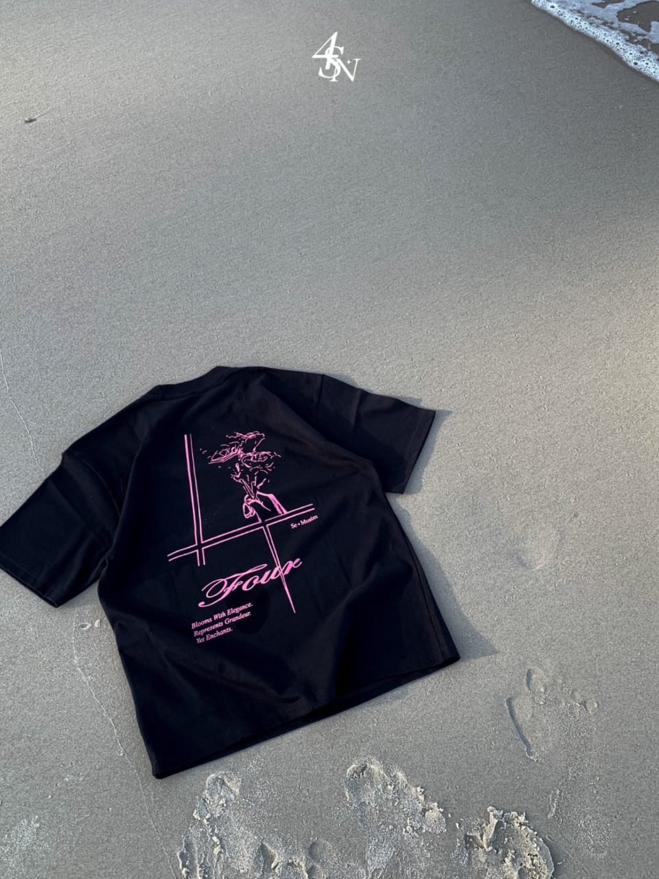 4SN Roses Front Print Tee