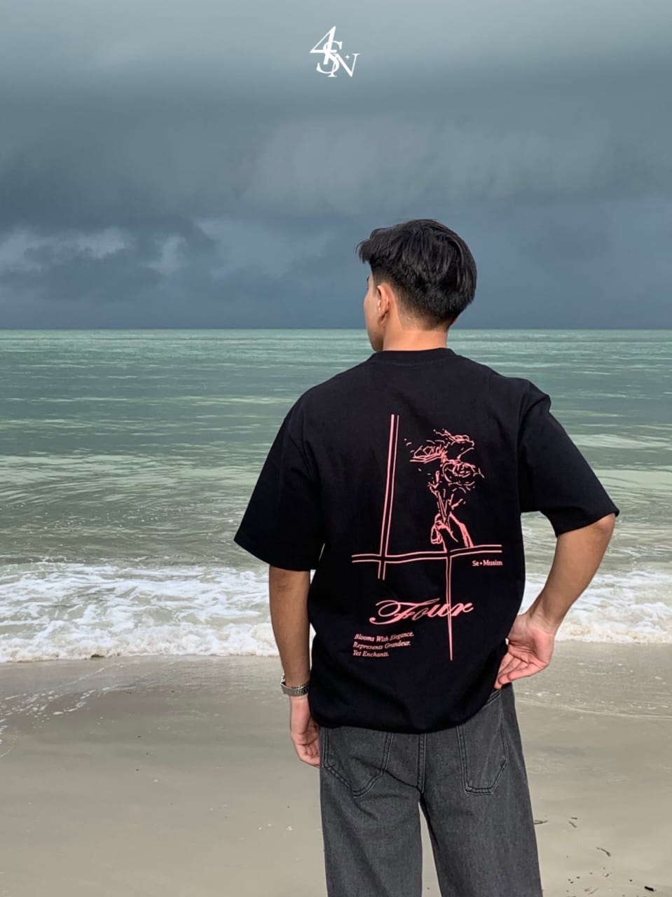 4SN Roses Front Print Tee