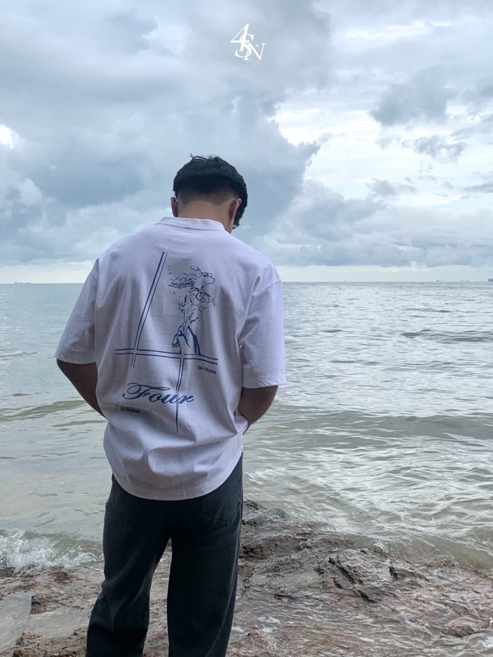 4SN Roses Front Print Tee