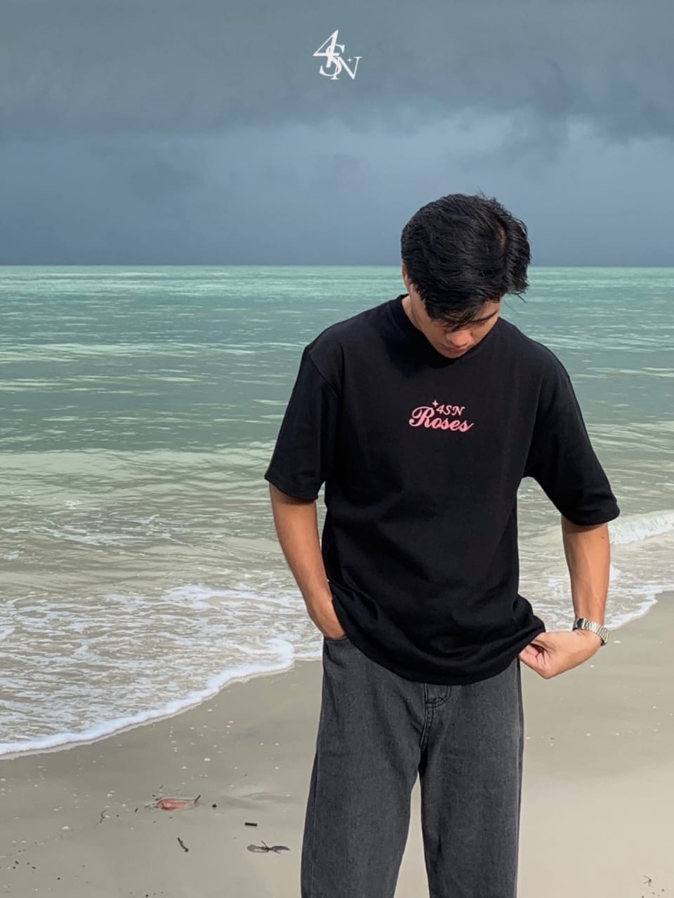 4SN Roses Front Print Tee