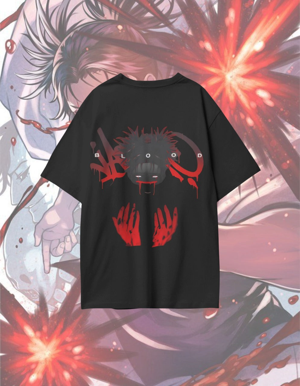 Cursed King Oversized T-Shirt – Inspired by JJK | Dark Anime Streetwear