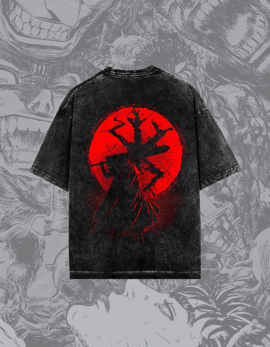 Acid Wash Bersek Oversized Tee