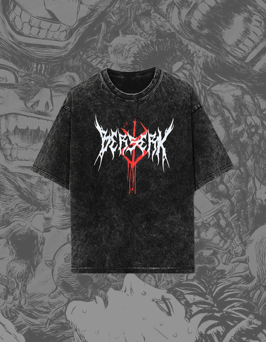 Acid Wash Bersek Oversized Tee