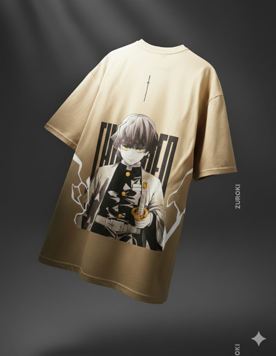 Zenitsu Acid Wash Oversized Tee