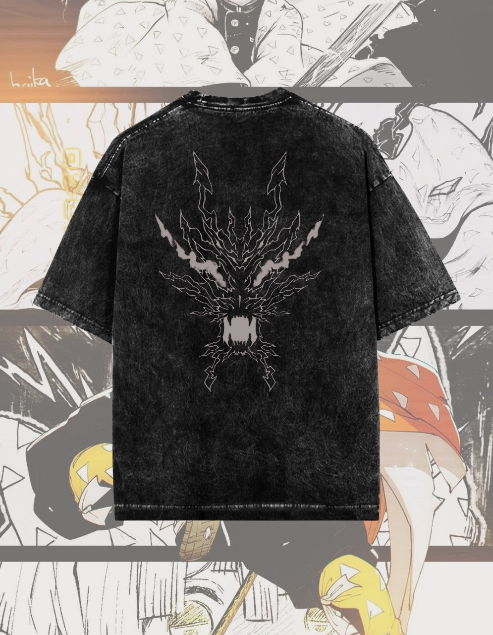Zenitsu Acid Wash Oversized Tee